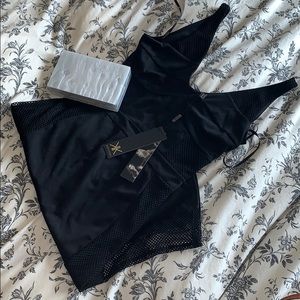 Black midi dress